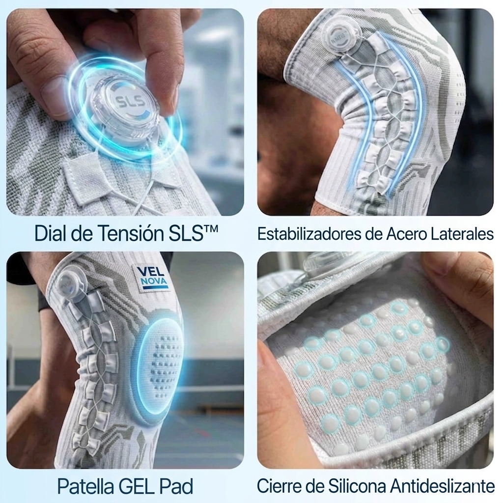 Rodillera Ortopédica de Compresión Ajustable Velnova