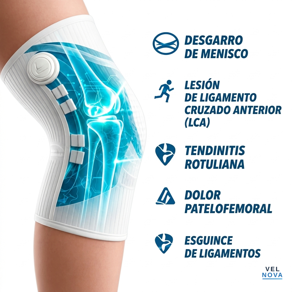 Rodillera Ortopédica de Compresión Ajustable Velnova