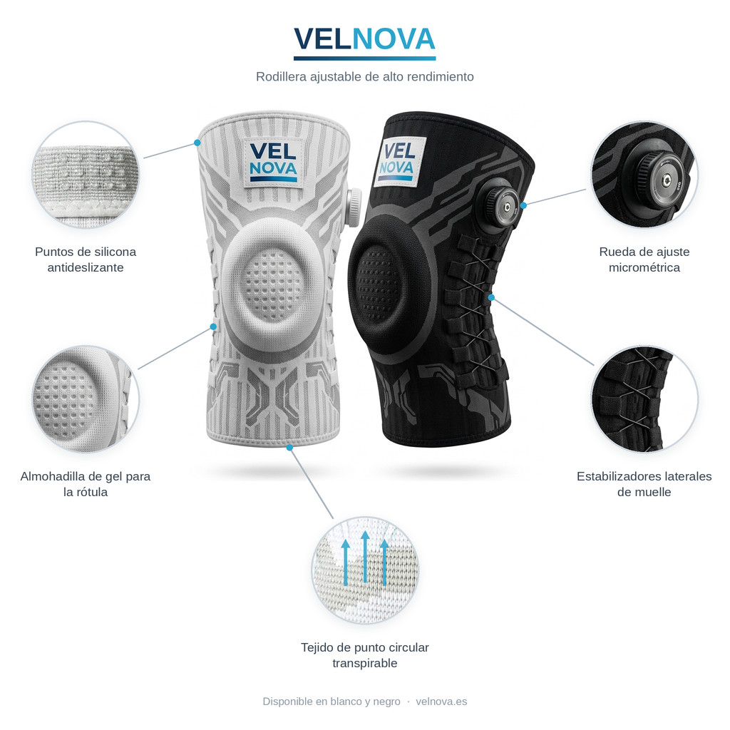 Rodillera de Compresión Ajustable Velnova